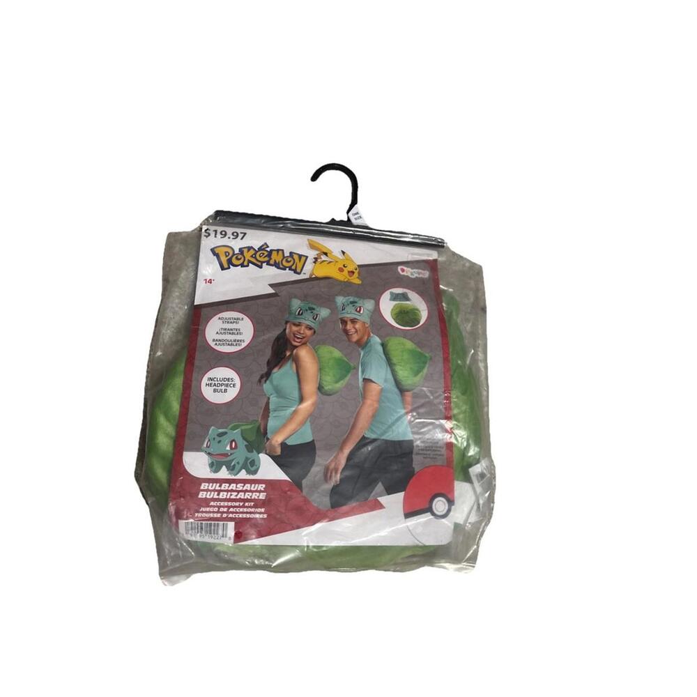 Disguise Pokemon Adult Bulbasaur Costume Accessory Kit W/ Bulb Headpiece Cosplay